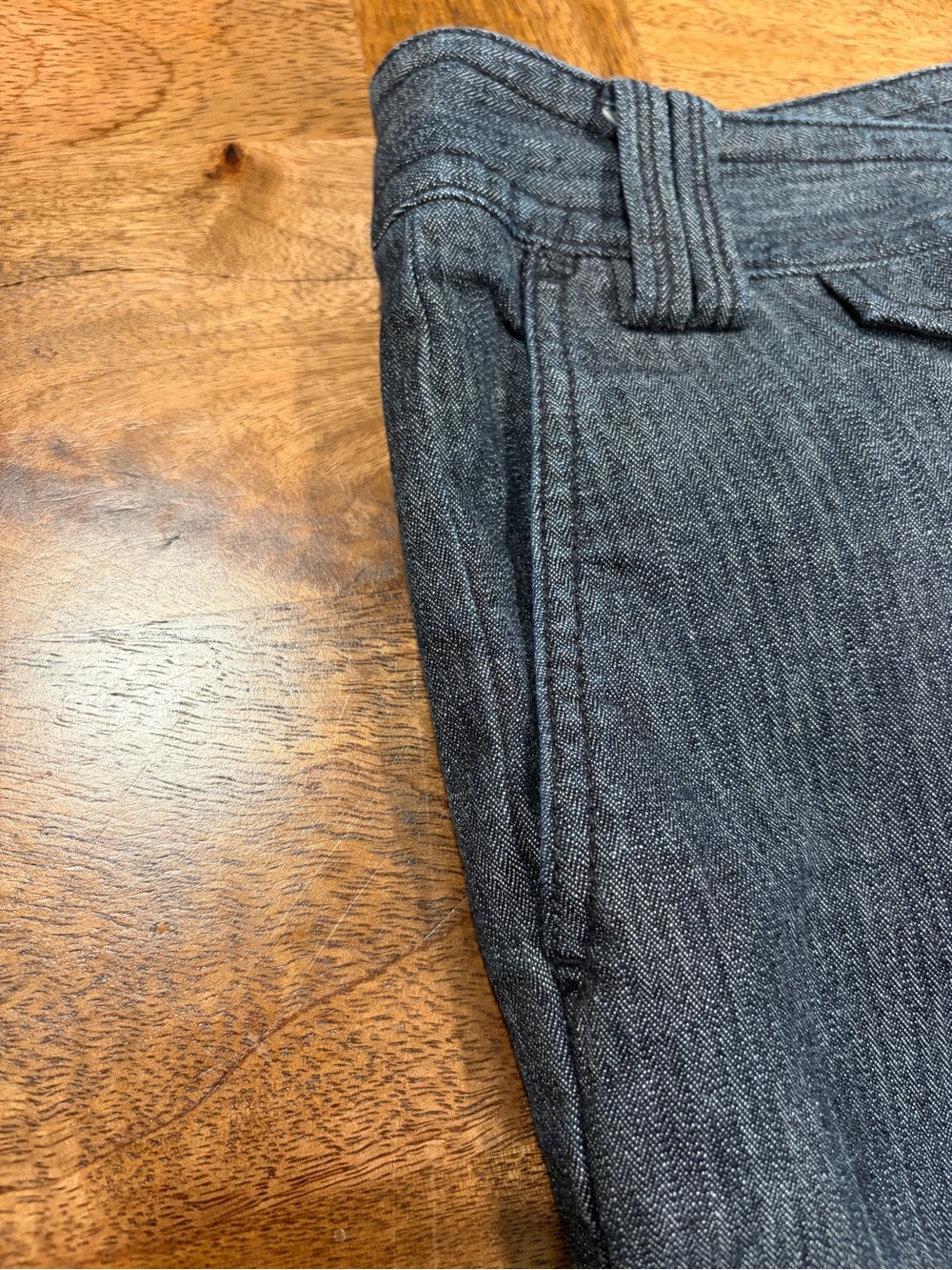 Talbots Navy Dark Wash and Herringbone Slightly Flared Dress Jeans Sz - Picture 4 of 11